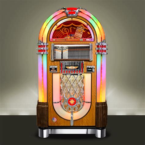 Rock Ola Jukebox Classic Nostalgic Bubbler 100 Cd Walnut Wurlitzer Shop