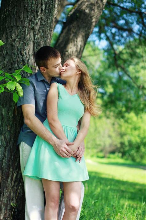 Lovely Sensual Couple In Love Enjoying Kiss Outdoors Stock Image Image Of Lover Park 44698979