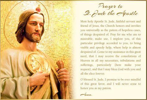 Prayer To St Jude The Apostle St Jude Catholic Church