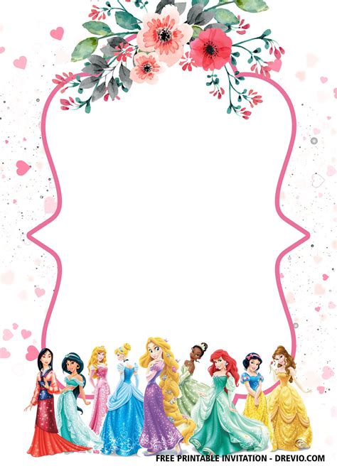 Free Printable Disney Princesses Invitation Templates Free Printable