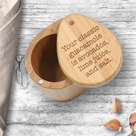 We did not find results for: Engraved Bamboo Salt Box With Pivoting Lid Chef Gift Salt ...