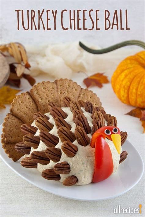 Thanksgiving Recipes Turkey Cheese Ball Appetizer Thanksgiving
