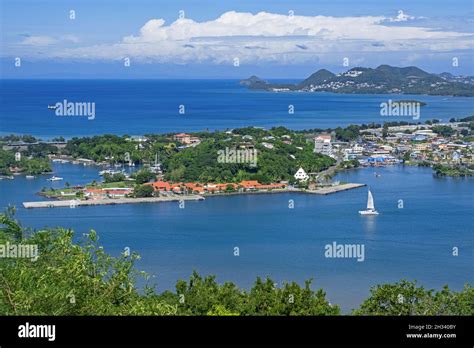 View Over The Bay And Sheltered Harbour Port Of Castries Capital