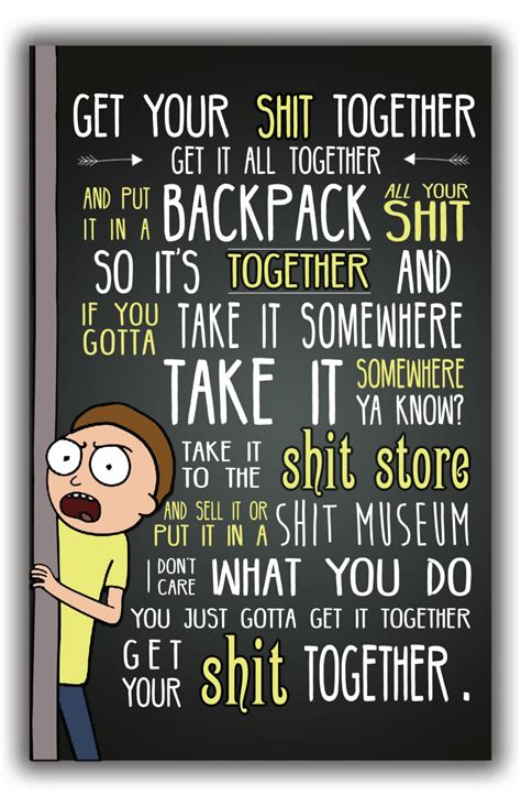 Rick And Morty Poster Get Your Shit Together Poster