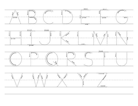 Traceable Alphabet Letters Printable Free Traceable Letters