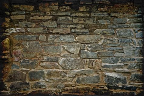 Old Stone Wall Stock Background Texture