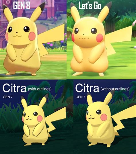 Pikachu Comparison Through Games Pokemon Special Pikachu Pokemon