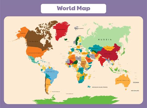 Map Of The World Print Direct Map