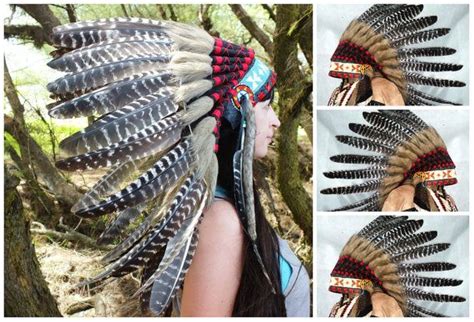 Turkey Feather Native American Headdress Coiffe Indienne Turkey