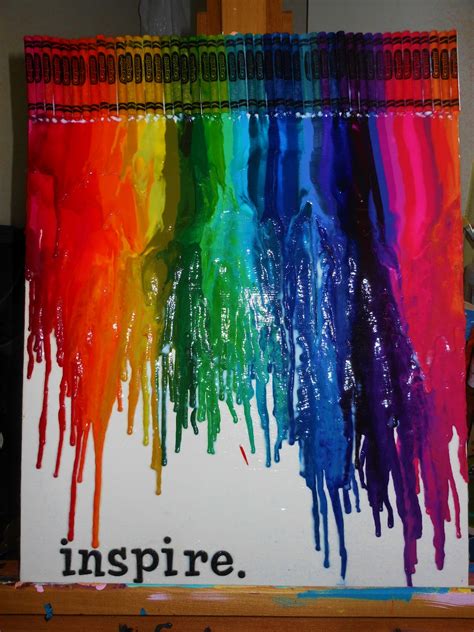 Ambition Never Goes Out Of Style Diy Melted Crayon Art
