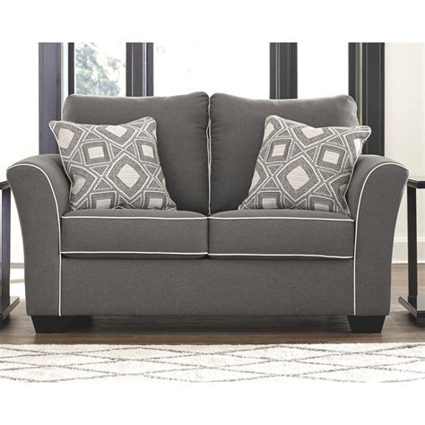 Domani Loveseat Charcoal Black Signature Design By Ashley