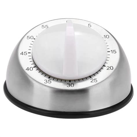 Stainless Steel Rotary Knob Kitchen Timer Mechanical Alarm Cooking