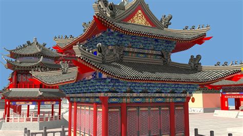 Ancient Chinese Buildings 3d Turbosquid 1332811