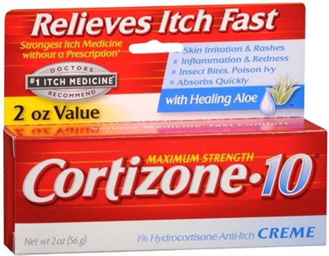 2 Pack Cortizone 10 Maximum Strength Anti Itch Creme With Aloe 2 Oz