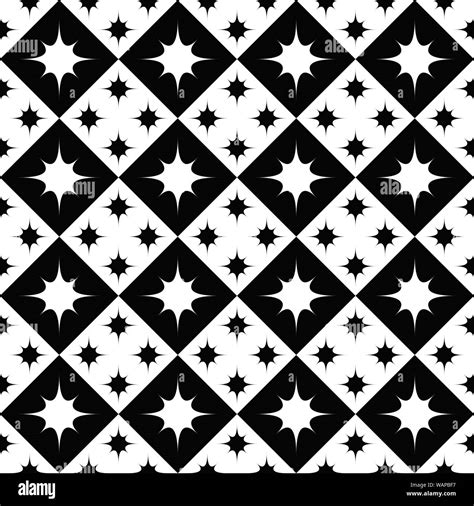 Black And White Geometrical Star Pattern Background Design Monochrome