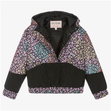 Guess Girls Purple Leopard Jacket Childrensalon
