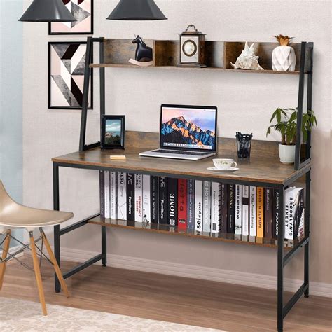 Buy Erommy 47 Inch Computer Desk With Hutch And Bookshelfspace Saving