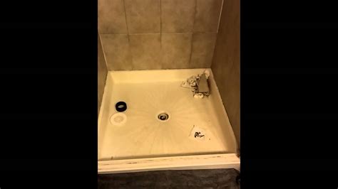 Replace Shower Pan Without Removing Tile Double Sink Vanity