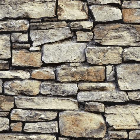 Arthouse Cornish Stone Pattern Wallpaper Faux Effect Realistic Rustic