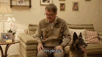 As always, festivities were interrupted by nuisance neighbour jim (mark heap) and his huge dog wilson. Friday Night Dinner Wilson Gif