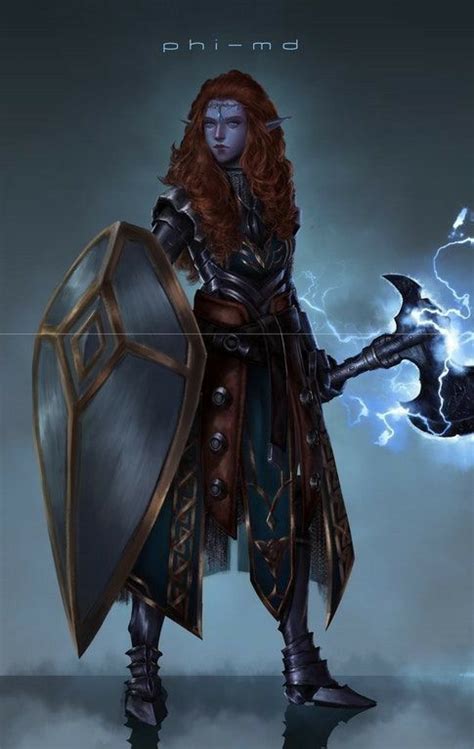 Firbolg Clériga Da Tempestade Firbolg Warrior Fantasy Female