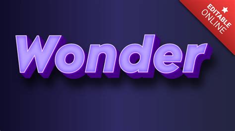 Wonder Text Effect Generator