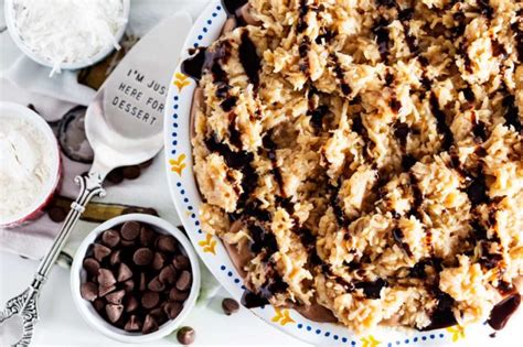 Boiling water creates a silky, sturdy dough that is a breeze to roll and form, and also to flavor. Samoa Pie - Easy Peasy Meals