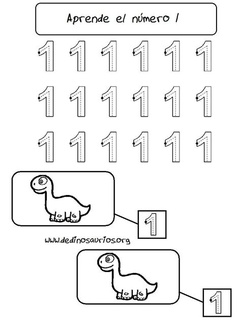 Actividades Para Aprender Los Números Con Dinosaurios