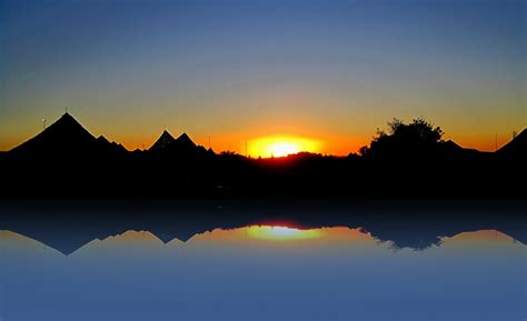 Reflection Of Sunset Free Stock Photo Public Domain Pictures