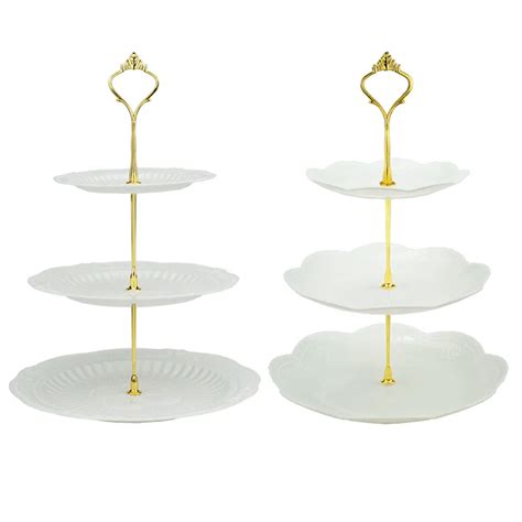 Buy 3 Tier White Plastic Cake Stand Dessert Stand