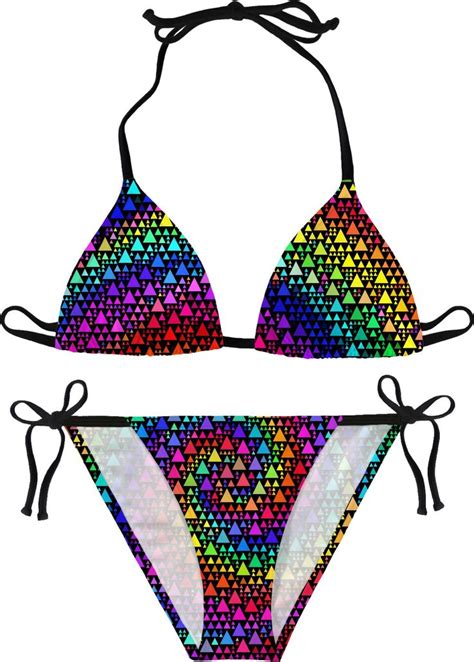 Rainbow Triangles Bikini Bikinis Triangle Bikini Rainbow Bikini