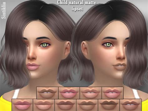 Sims 4 Ccs The Best Child Natural Matte Lipset By Sintiklia