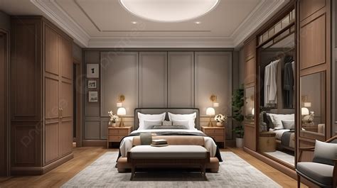 Stunning 3d Render Of A Lavish Classic Hotel Bedroom Complete With