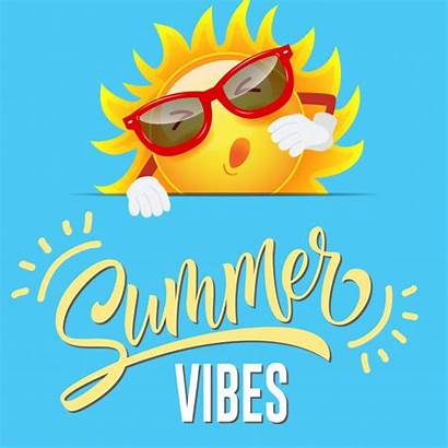 Summer Vibes Cartoon Joyful Sun Seasonal Greeting
