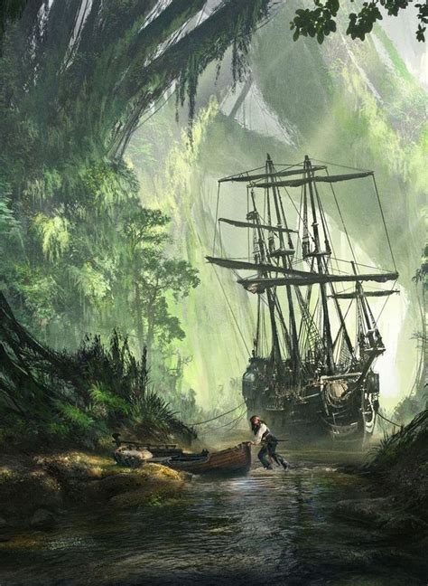 Pin By Blueholly On Pirates Of The Caribbean Pirate Ship Art Pirates