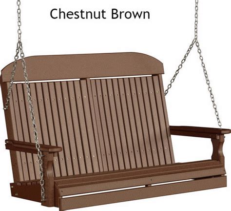 Luxcraft Classic Highback Poly Porch Swing Made By The Amish In Ohio