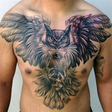 Aggregate 62 Owl Tattoo Chest Piece Ineteachers