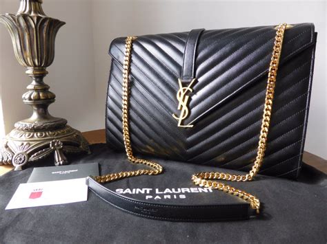 Ysl Black Quilted Chain Bag