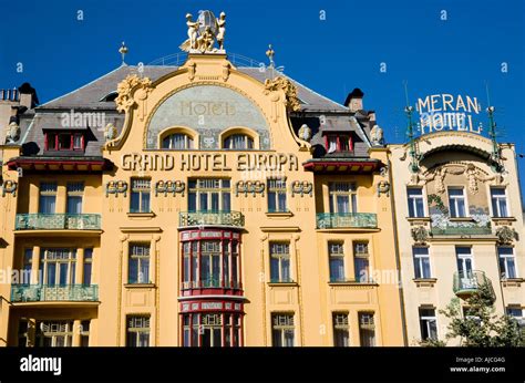 Czech Republic Czechia Bohemia Prague The Art Nouveau Grand Hotel