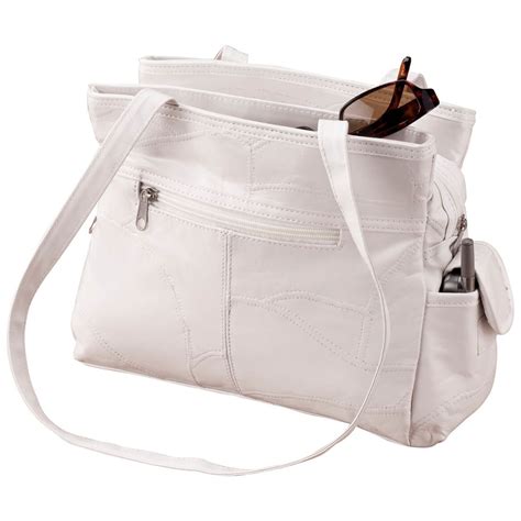 White Leather Handbag White Leather Purse Easy Comforts