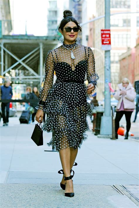 Priyanka Chopra In Polka Dot Dress In New York 03192019 • Celebmafia