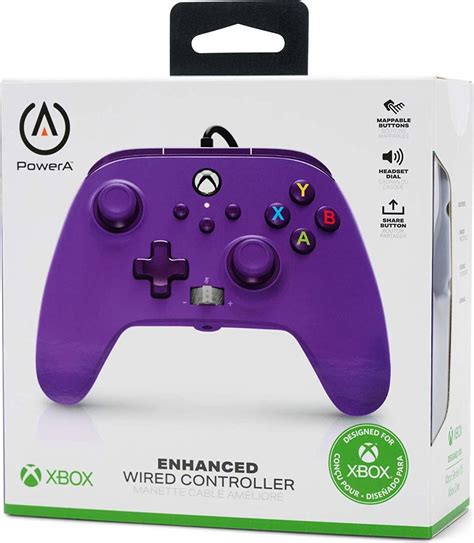 Powera Enhanced Wired Controller Xbox Series Xs Royal Purple Pris
