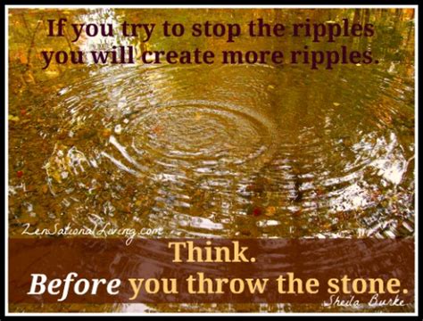 When things happen to us, it is the reaction we choose that can create the difference between the sorrows of our past and the joy in our future. Ripple Effect Quotes And Sayings. QuotesGram