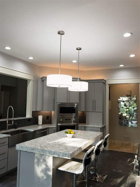 Recessed Lighting Modern Hanging Lights Give This Previously Dark