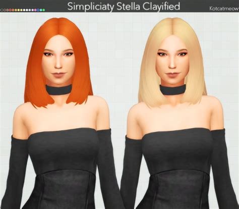 Simpliciaty Stella Hair Clayified At Kotcatmeow Sims 4 Updates