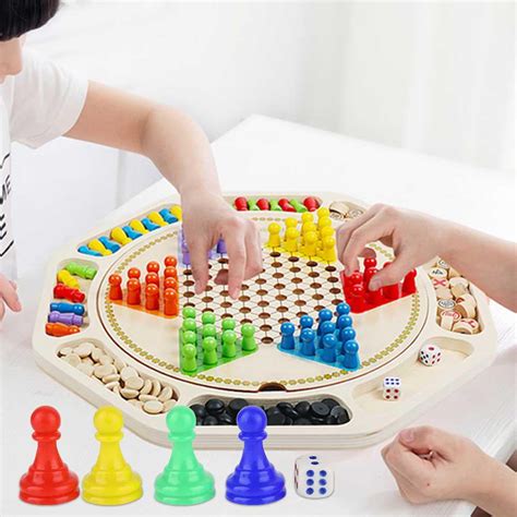 Topincn Plastic Colorful Pieces Pawn Chess Pieces Dice Set For Board