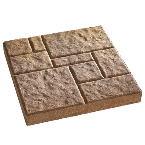 Random Cobble Tanbrown Concrete Patio Stone Common 16 In X 16 In