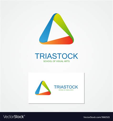 Set Of Unusual Triangle Logo Royalty Free Vector Image