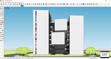 Sketchup Office Building H8 3d Model Cgtrader