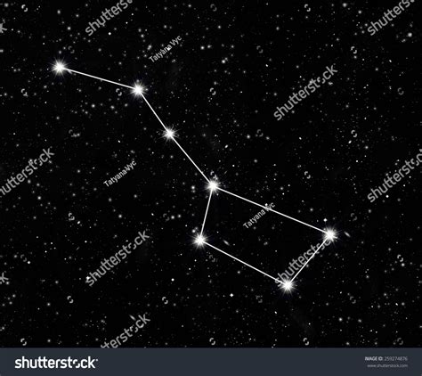 Constellation Great Bear Against The Starry Sky Stock Photo 259274876